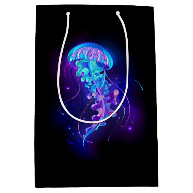 Vibrant Färg Glowing Jellyfish (Framsidan)