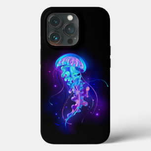 Vibrant Färg Glowing Jellyfish