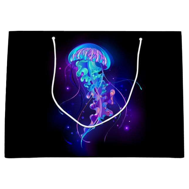Vibrant Färg Glowing Jellyfish (Framsidan)