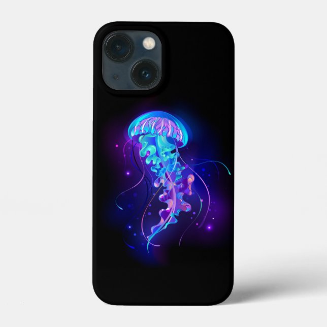 Vibrant Färg Glowing Jellyfish (Baksida)