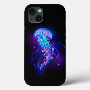 Vibrant Färg Glowing Jellyfish