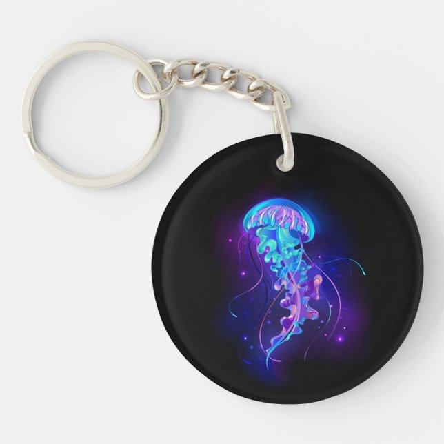 Vibrant Färg Glowing Jellyfish (Framsidan)