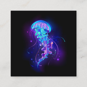 Vibrant Färg Glowing Jellyfish