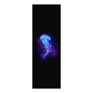 Vibrant Färg Glowing Jellyfish Fototryck
