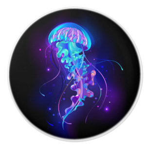 Vibrant Färg Glowing Jellyfish Knopp