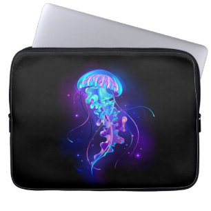 Vibrant Färg Glowing Jellyfish Laptop Fodral