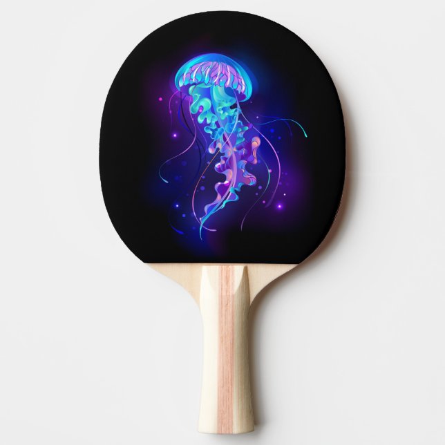 Vibrant Färg Glowing Jellyfish Pingisracket (Framsidan)