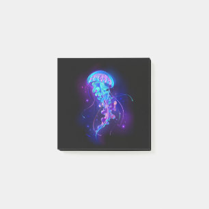 Vibrant Färg Glowing Jellyfish Post-it Block