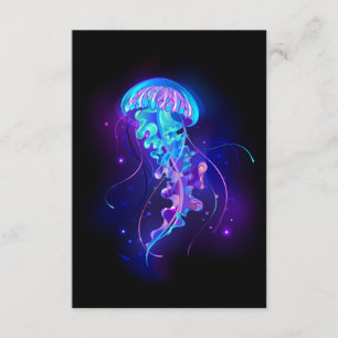 Vibrant Färg Glowing Jellyfish Tilläggskort