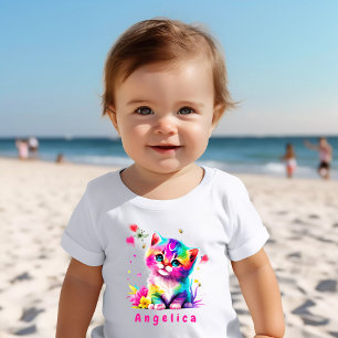 Vibrant färg kitten Namn T Shirt