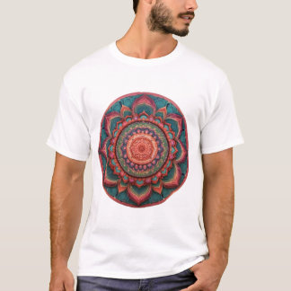 Vibrant Färg Mandala T Shirt