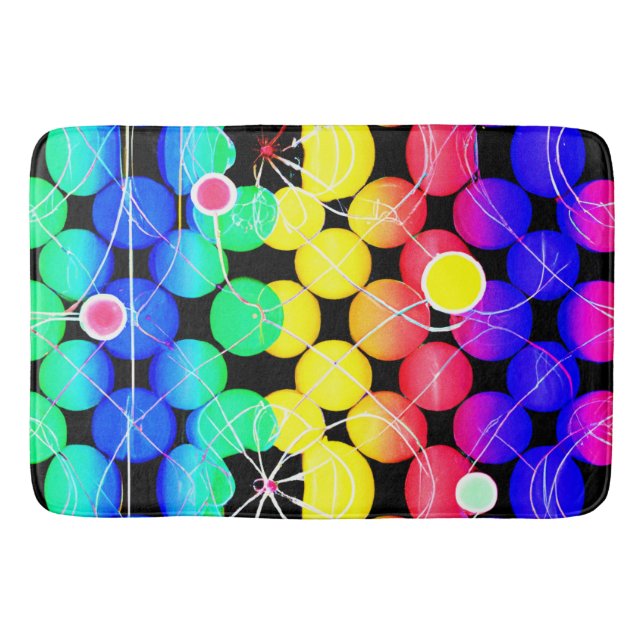 Vibrant Färg mönster Badrumsmatta (Framsidan)