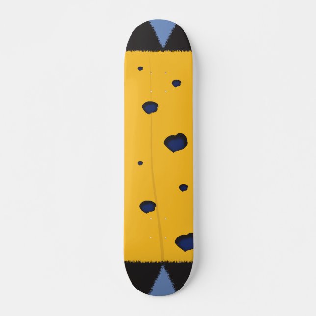 Vibrant Färg Mönster Mini Skateboard Bräda 18,5 Cm (Framsida)