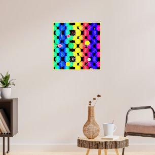 Vibrant Färg mönster Poster