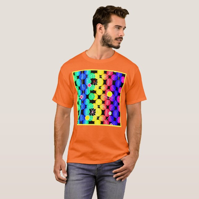 Vibrant Färg mönster T Shirt (Hel framsida)