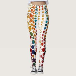 Vibrant Färg Polka dots Leggings