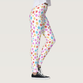 Vibrant Färg Polka dots Leggings