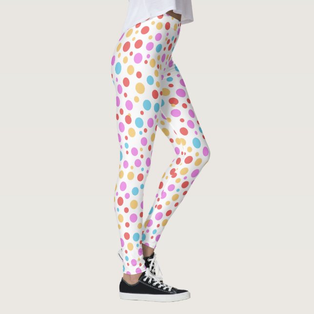 Vibrant Färg Polka dots Leggings (Höger)