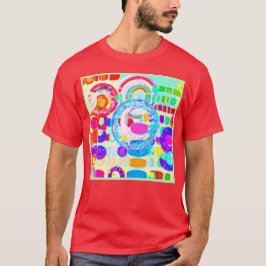 Vibrant Färg Random Mönster T Shirt
