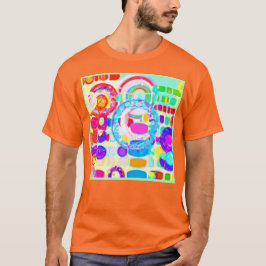 Vibrant Färg Random Mönster T Shirt