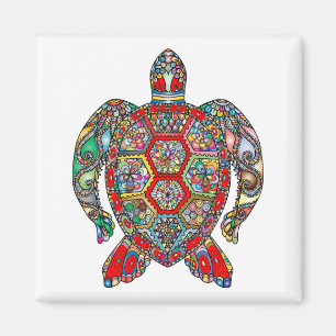Vibrant färg sköldpadda magnet
