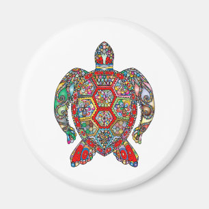 Vibrant färg sköldpadda magnet