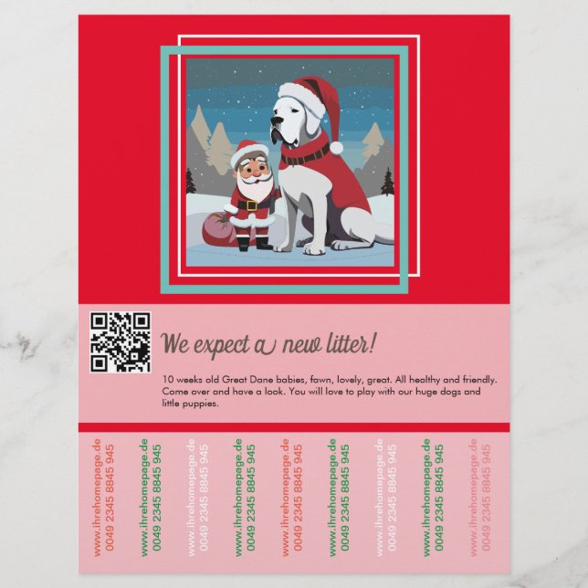 Vibrant färg som säljer flygblad jul (Framsidan)