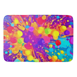 Vibrant Färg Spatter Badrumsmatta