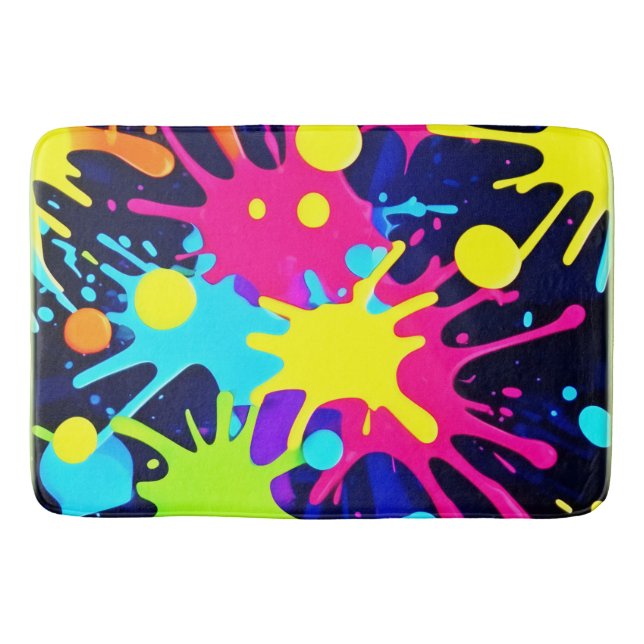 Vibrant Färg Stänk Badrumsmatta (Framsidan)