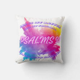 Vibrant Färg stänk Psalm 91 Kudde