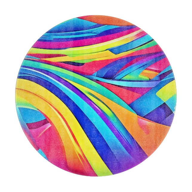 Vibrant Färg Wave Art Abstrakt (Framsidan)