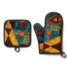 Vibrant färgade trianglar med mönster från stamsta