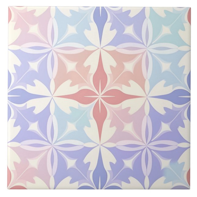 Vibrant färgfull indisk konst Geometric Mönster Kakelplatta (Framsidan)