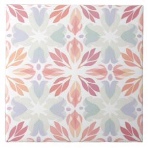 Vibrant färgfull indisk konst Geometric Mönster Kakelplatta