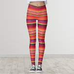 Vibrant färglös Rand Mönster Leggings<br><div class="desc">Vibrant färglös Rand Mönster</div>