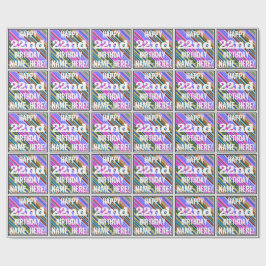 Vibrant, färgstark 22:a födelsedagen + anpassat na presentpapper