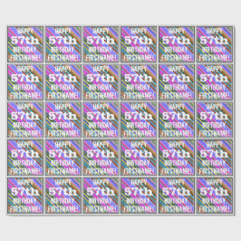 Vibrant, färgstark 57:e födelsedagen + anpassat na presentpapper