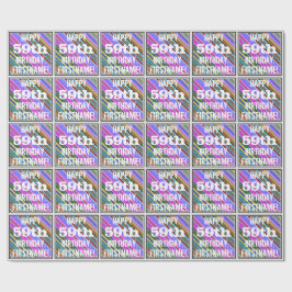 Vibrant, färgstark 59:e födelsedagen + anpassat na presentpapper