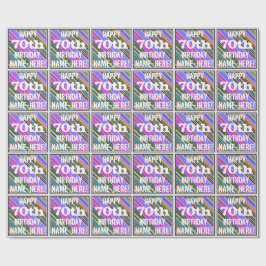 Vibrant, färgstark 70:e födelsedagen + anpassat na presentpapper
