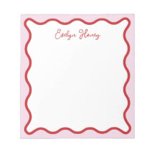 Vibrant färgstark Rosa Röd Vågigt Zigzag Gräns