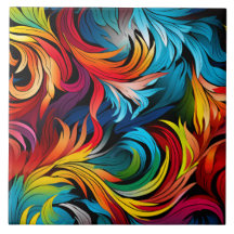 Vibrant färgstark vattenfärg Swirl Mönster