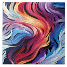 Vibrant färgstark vattenfärg Swirl Mönster