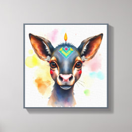 Vibrant festive Kwanzaa Vilda djur i Disguise Canvastryck