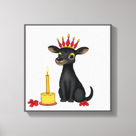 Vibrant festive Kwanzaa Vilda djur i Disguise Canvastryck