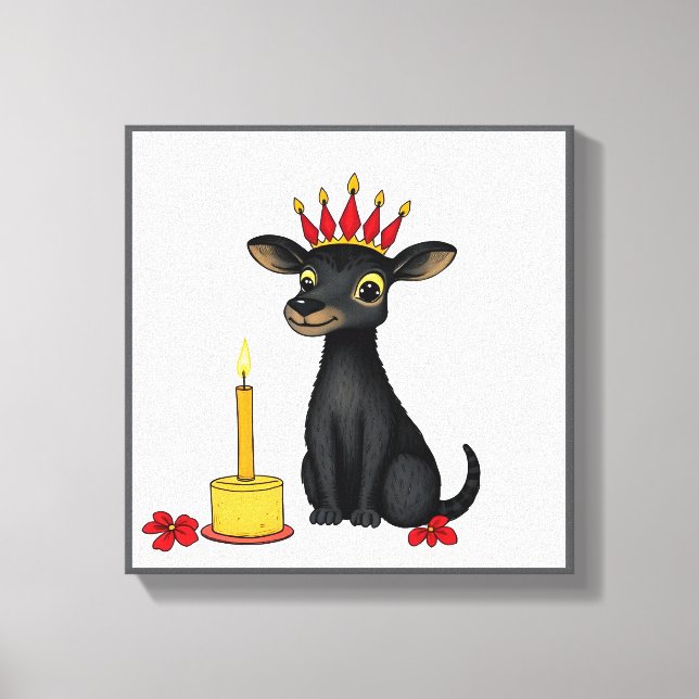 Vibrant festive Kwanzaa Vilda djur i Disguise Canvastryck (Framsida)