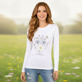 Vibrant field of wildflowers  t shirt