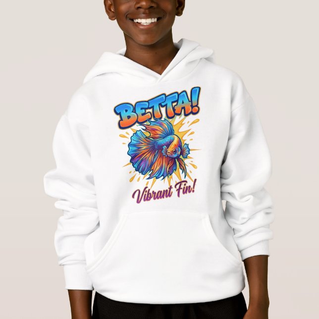 Vibrant Fin Betta Fisk T-Shirt – Djärva Färger (Framsida)