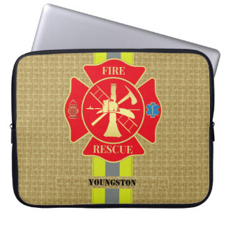 Vibrant Firefighter Maltese Kor Art Laptop Fodral