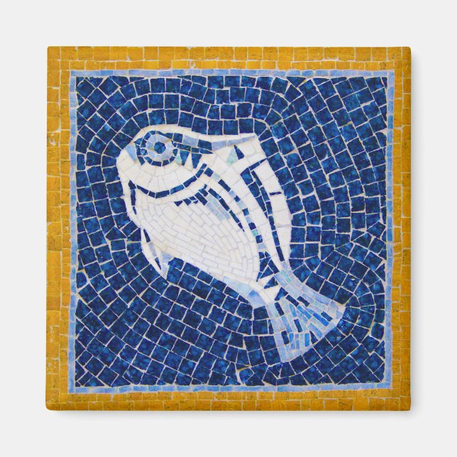 Vibrant Fish Mosaic Magnet (Framsidan)