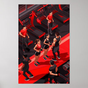 Vibrant Fitness Boot Poster